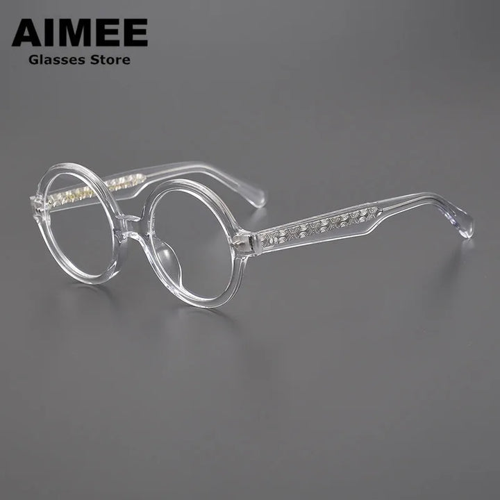 Aimee Unisex Full Rim Round Acetate Eyeglasses 191028