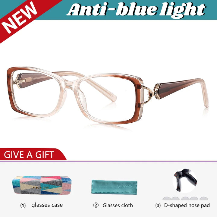 Vicky Women's Full Rim Square Tr 90 Alloy Reading Glasses 77201