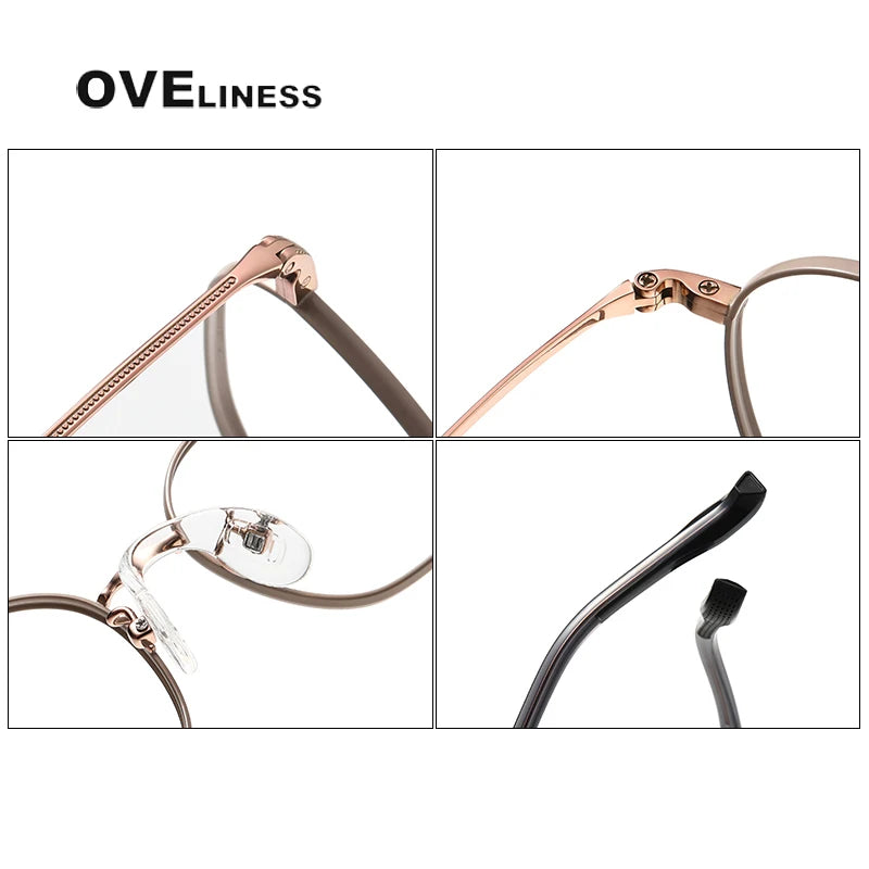 Oveliness Unisex Youth's Full Rim Polygon Titanium Eyeglasses O80941 Full Rim Oveliness   