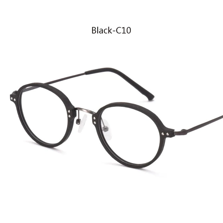 Hdcrafter Womens Full Rim Round Acetate Titanium Frames 810300 — view 6 | Hdcrafter Eyeglasses at FuzWeb