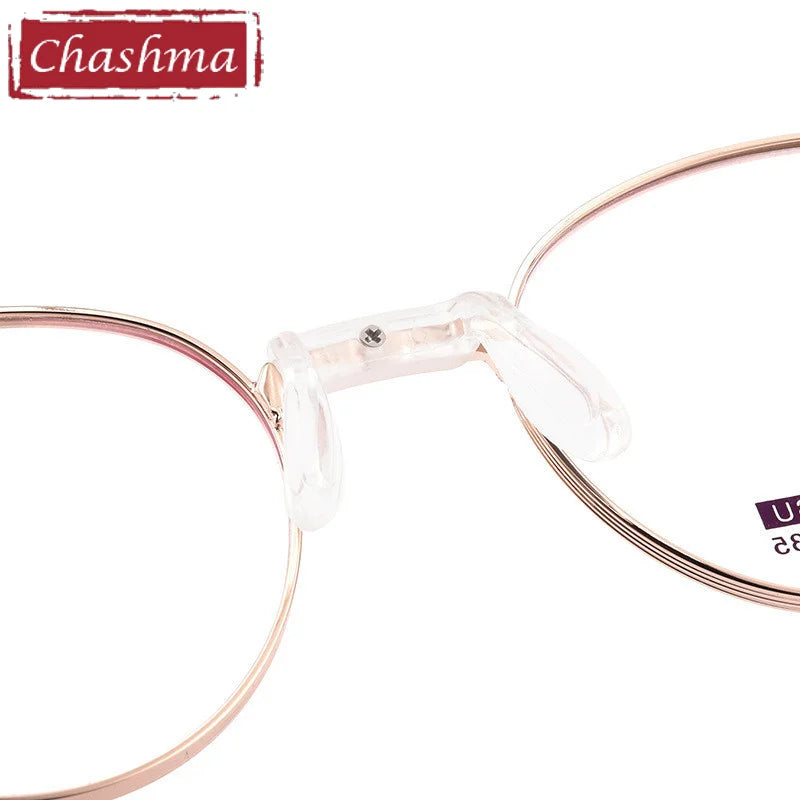 Chashma Ottica Unisex Youth Full Rim Round Stainless Steel Eyeglasses 7502 Full Rim Chashma Ottica   