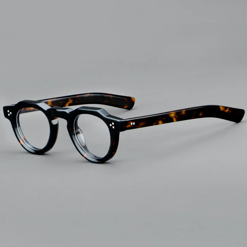 Black Mask Unisex Full Rim Round Acetate Eyeglasses BM-S8153