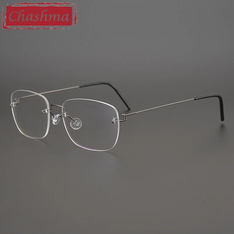 Chashma Ochki Women's Rimless Square Titanium Eyeglasses 361100