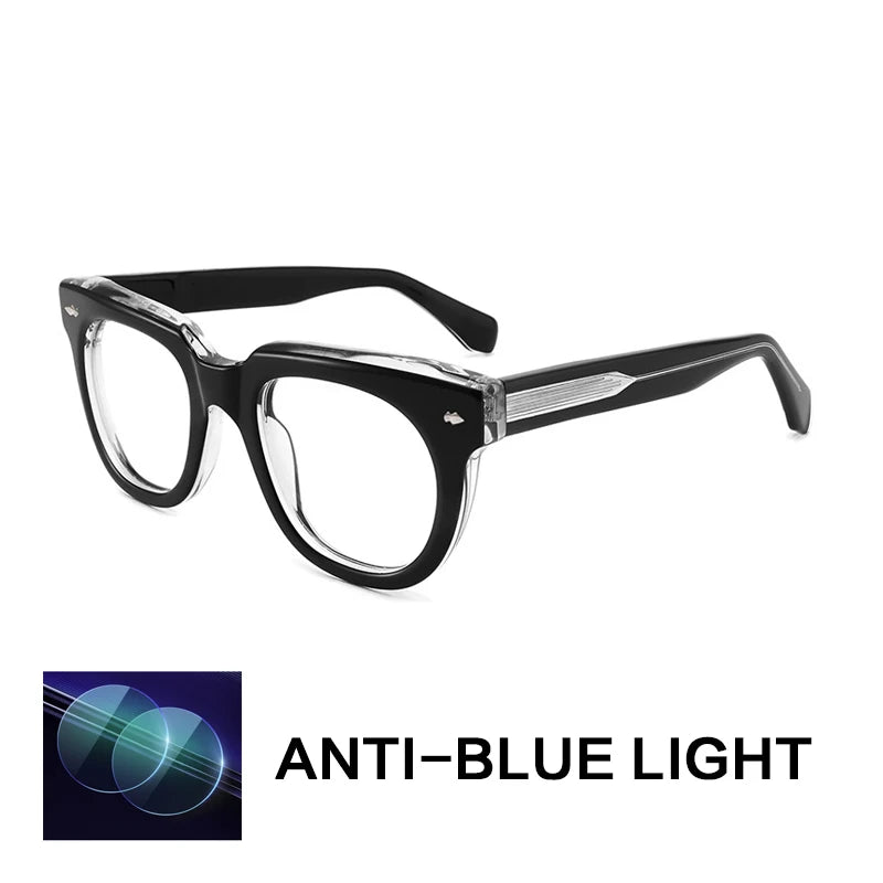 Gatenac Unisex Full Rim Square Acetate Reading Glasses 882224