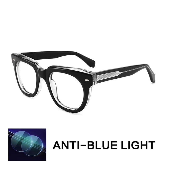 Gatenac Unisex Full Rim Square Acetate Reading Glasses 882224