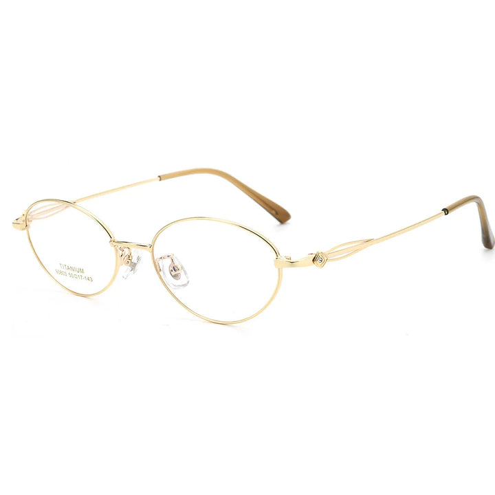 Gmei Optical 93803 women's oval titanium prescription eyeglasses — view 5