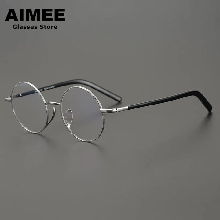 Aimee Unisex Full Rim Round Titanium Acetate Eyeglasses 11122 Full Rim Aimee   