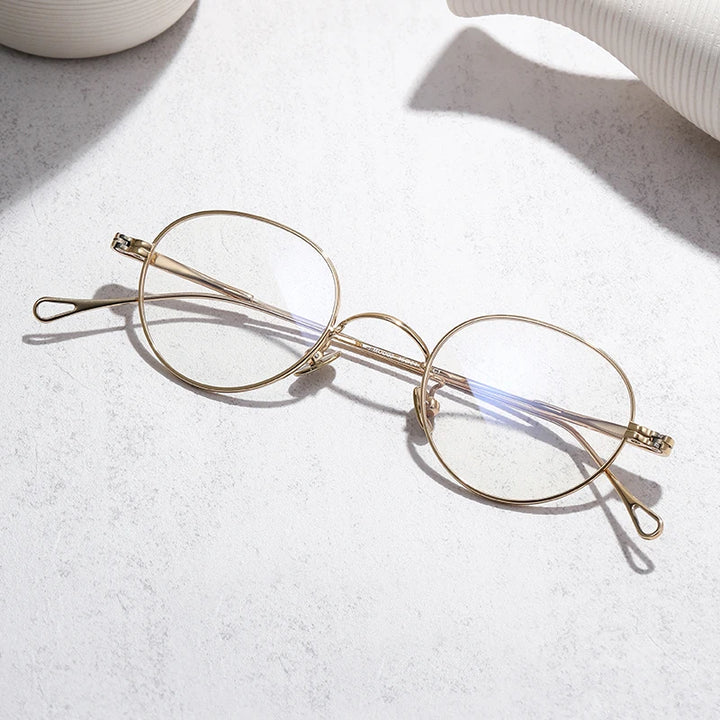 Black Mask Women's Full Rim Oval Round Titanium Eyeglasses 859027