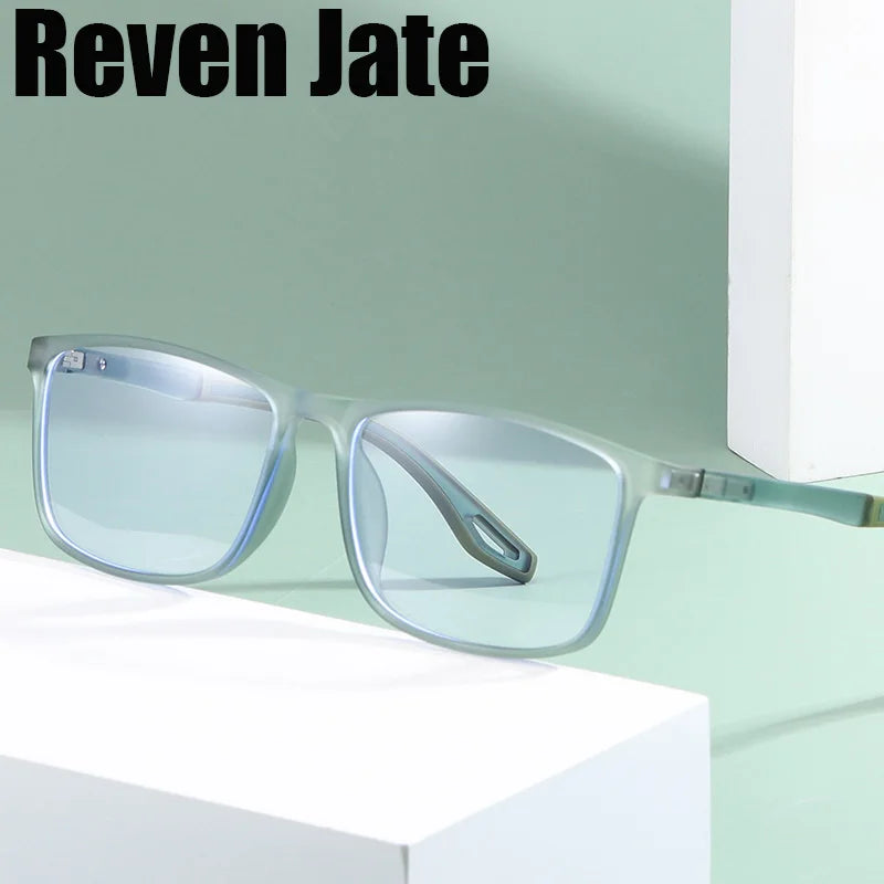 Reven Jate Unisex Full Rim Square Plasttic Eyeglasses 81306 Full Rim Reven Jate   