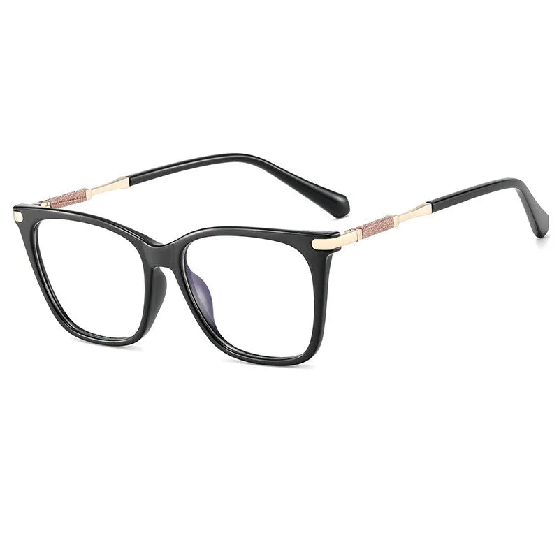 CCspace Women's Full Rim Square Tr 90 Titanium Reading Glasses 312723