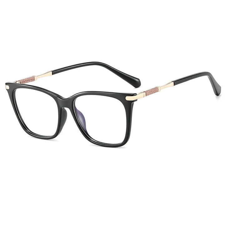 CCspace Women's Full Rim Square Tr 90 Titanium Reading Glasses 312723