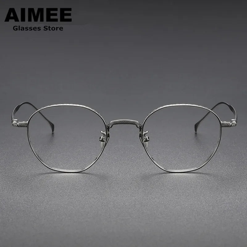 Aimee Unisex Full Rim Oval Round Titanium Eyeglasses 2163 Full Rim Aimee   