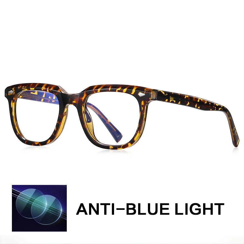 Gatenac Unisex Full Rim Square Tr 90 Titanium Reading Glasses Gxyj2121