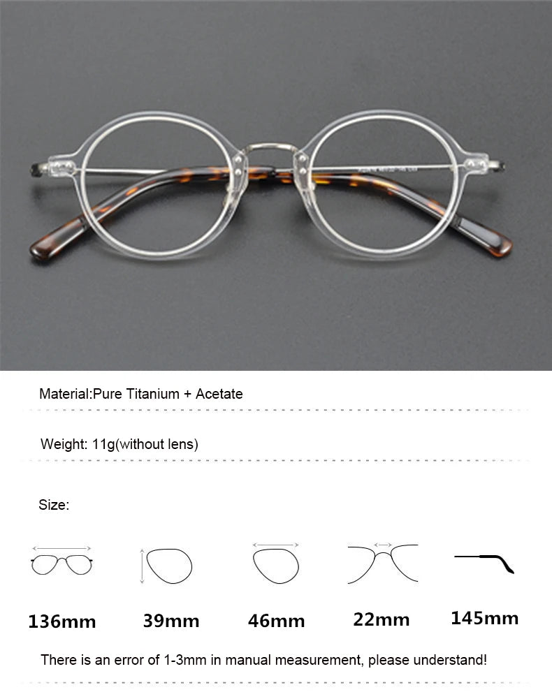 Aimee Women's Full Rim Oval Round Titanium Acetate Eyeglasses 692616