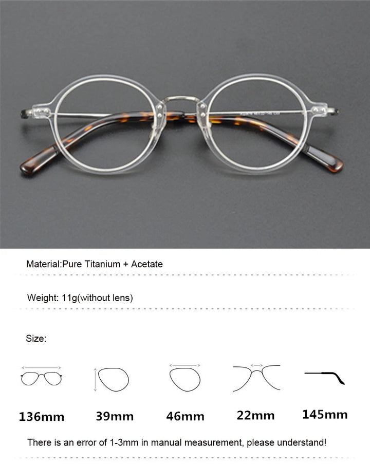 Aimee Women's Full Rim Oval Round Titanium Acetate Eyeglasses 692616