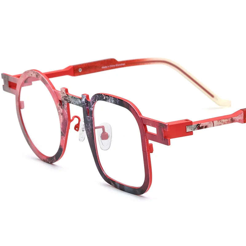 Nobler Unisex Full Rim Round Square Titanium Eyeglasses 185924