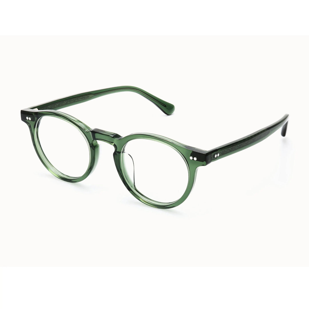 Black Mask Unisex Full Rim Round Acetate Eyeglasses BM-SH8095