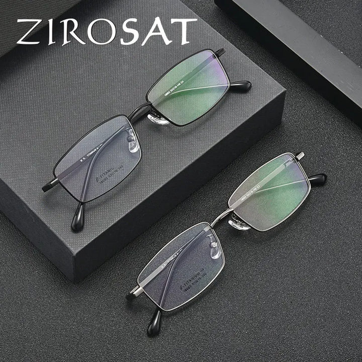Zirosat Women's Full Rim Square Titanium Eyeglasses 180034