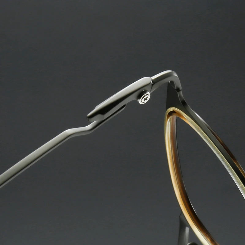 Muzz 0056D unisex round titanium acetate prescription eyeglasses — view 9
