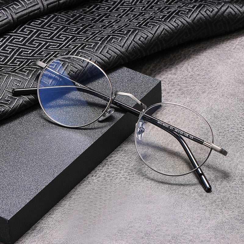 Black Mask Women's Full Rim Oval Round Titanium Eyeglasses 482214