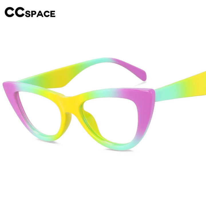 CCSpace Women's Full Rim Cat Eye Acetate Eyeglasses 56373 Full Rim CCspace   