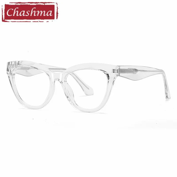 Chashma Ochki Women's Full Rim Square Cat Eye Tr 90 Alloy Eyeglasses 881080
