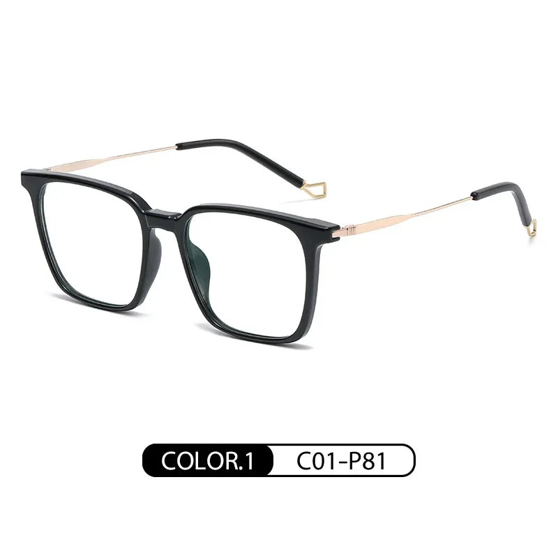 Hotochki Unisex Full Rim Square Tr 90 Alloy Eyeglasses Full Rim Hotochki C1