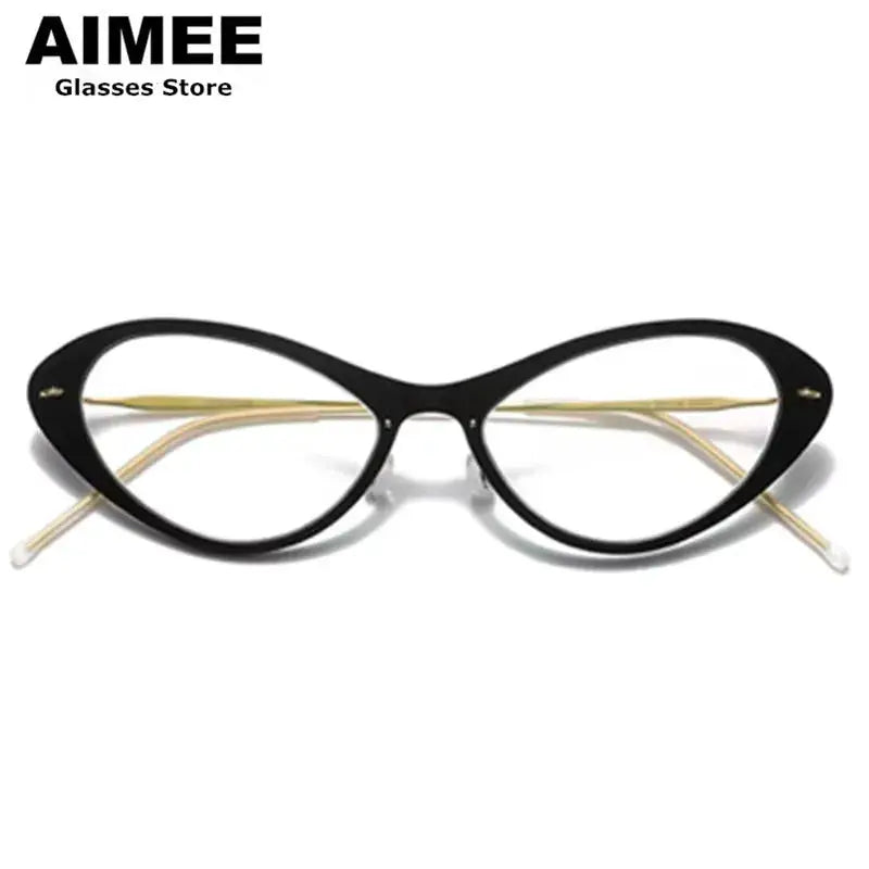Aimee Full Rim 655000 Women’s Hybrid Titanium &amp; Acetate Oval Frames FuzWeb