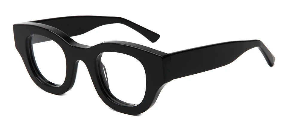 Esnbie Men's Full Rim Big Square Thick Acetate Eyeglasses 230431