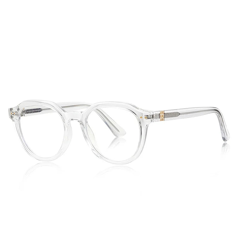 CCspace Men's Full Rim Polygon Oval Tr 90 Alloy Rivet Reading Glasses 802694