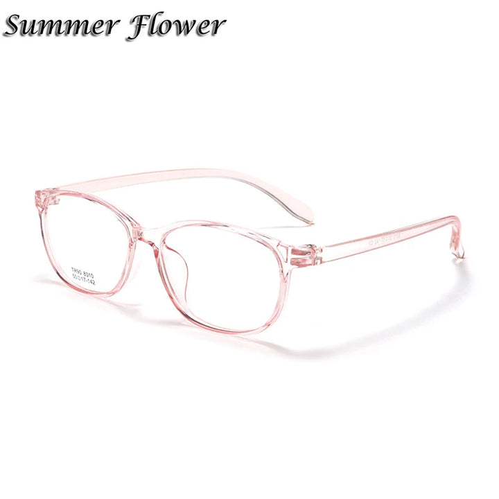 Summer Flower Women's Full Rim Small Square Tr 90 Titanium Eyeglasses 88010