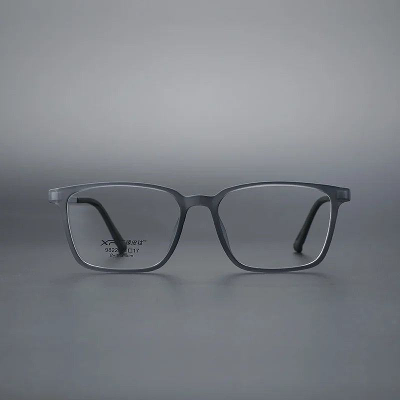 Momoja Unisex Full Rim Square Tr 90 Rubber Titanium Eyeglasses 79822