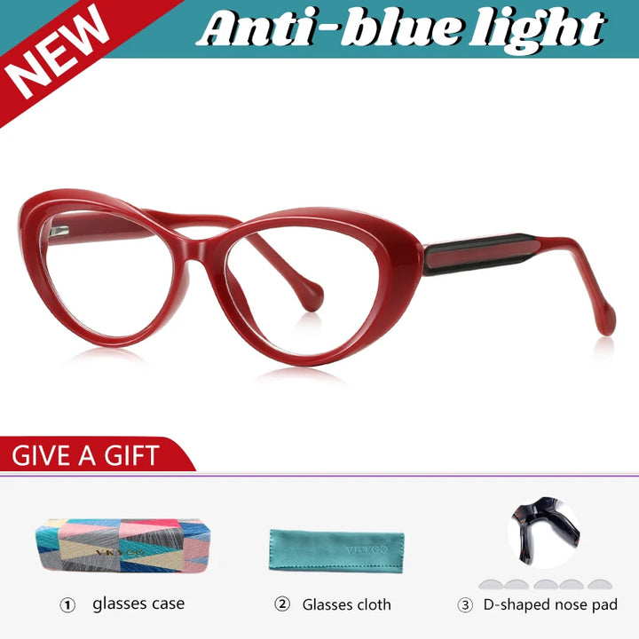 Vicky Women's Full Rim Oval Cat Eye Tr 90 Titanium Reading Glasses 97100