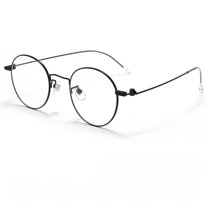 Yimaruili Women's Full Rim Oval Round Titanium Alloy Eyeglasses 47504