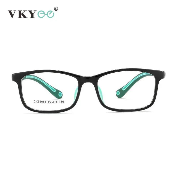 Vicky Unisex Youth's Full Rim Square Tr 90 Silicone Eyeglasses V66065 Full Rim Vicky   