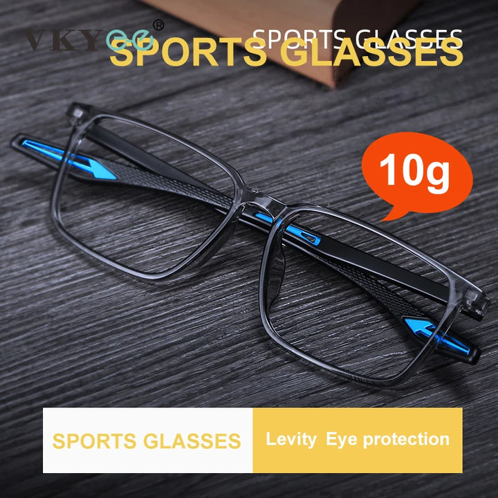 Vicky Men's Full Rim Square Tr 90 Titanium Sport Reading Glasses 41117 Reading Glasses Vicky   