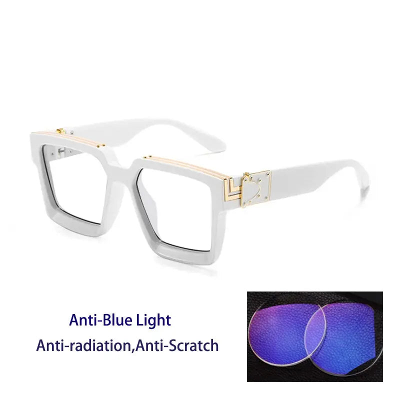 Kocolior 862290 Unisex Full Rim Brow Line Square PC Frames FuzWeb
