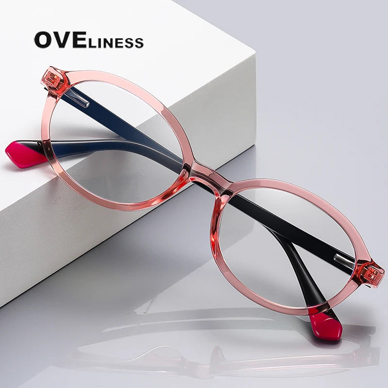 Oveliness Youth Unisex Full Rim Oval Tr 90 Titanium Eyeglasses 20205 Full Rim Oveliness   