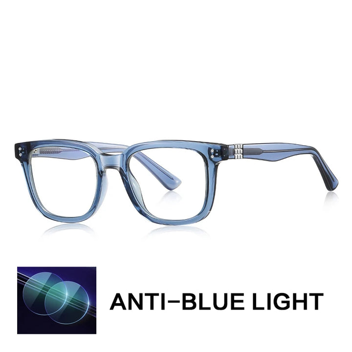Gatenac Unisex Full Rim Square Tr 90 Titanium Reading Glasses Gxy2225