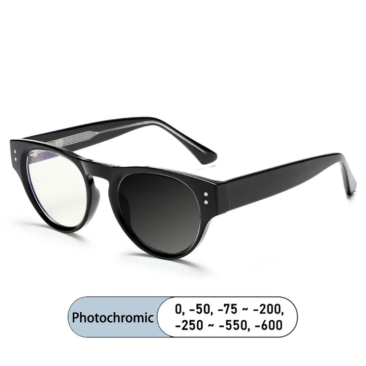 Kocolior Women's Full Rim Round Acetate Alloy Photochromic Reading Glasses 682528