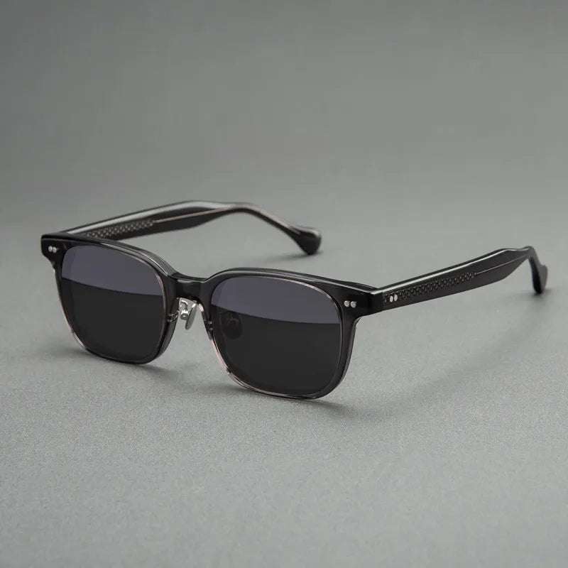 Black Mask Men Full Rim Square Acetate Polarized Sunglasses BM-538S