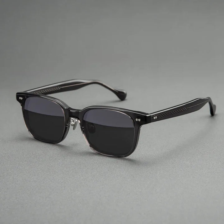 Black Mask Men Full Rim Square Acetate Polarized Sunglasses BM-538S