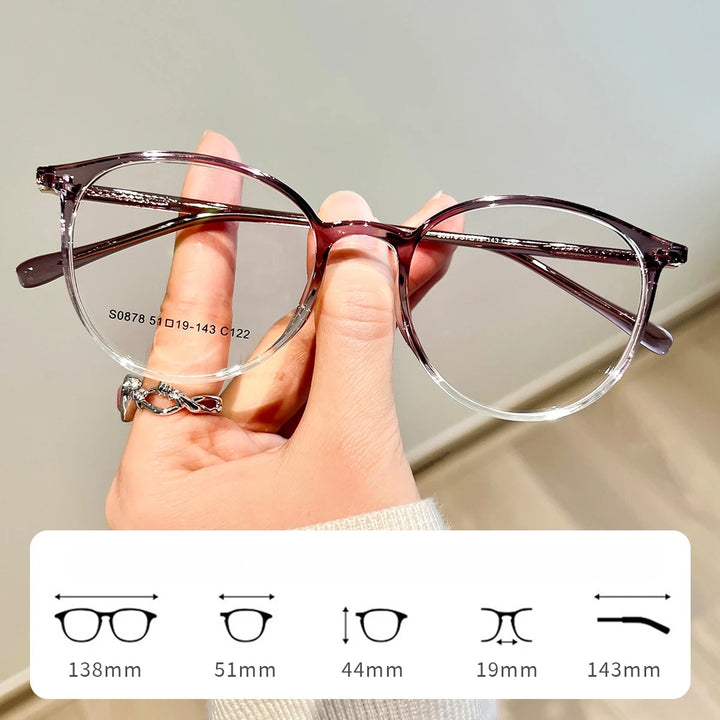 Yimaruili Women's Full Rim Oval Round Acetate Eyeglasses 660878