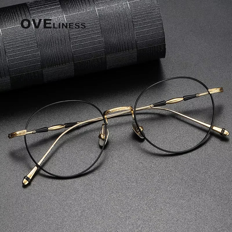 Oveliness Women's Full Rim Round Oval Titanium Eyeglasses 73048 Full Rim Oveliness