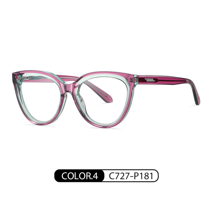 Gmei Women's Full Rim Oval Cat Eye Acetate Eyeglasses 18818