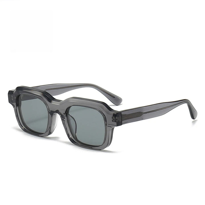 Black Mask Men's Full Rim Square Acetate Sunglasses 402450 Sunglasses Black Mask   