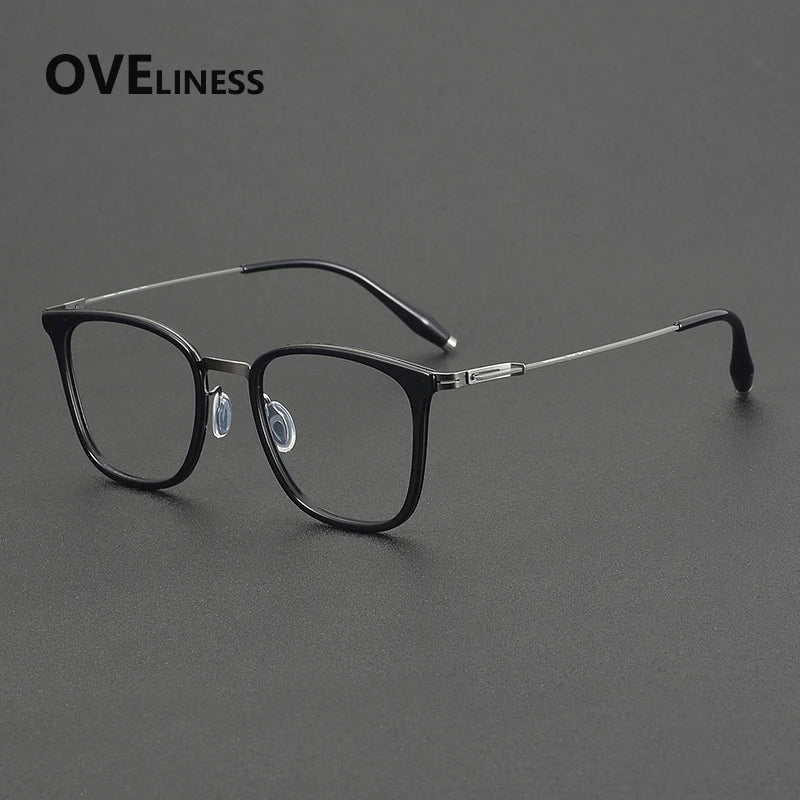 Oveliness Women's Full Rim Square Titanium Acetate Eyeglasses 22507