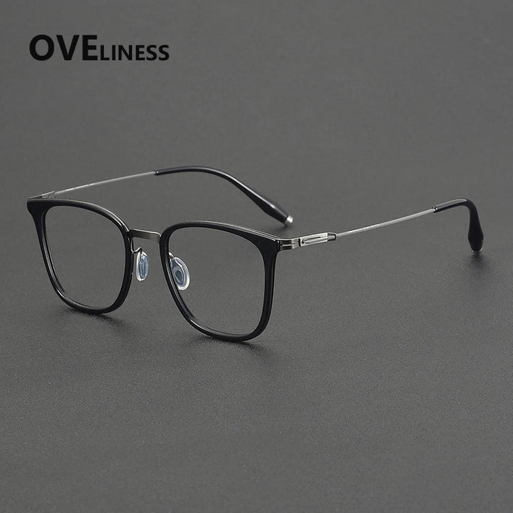 Oveliness Women's Full Rim Square Titanium Acetate Eyeglasses 22507