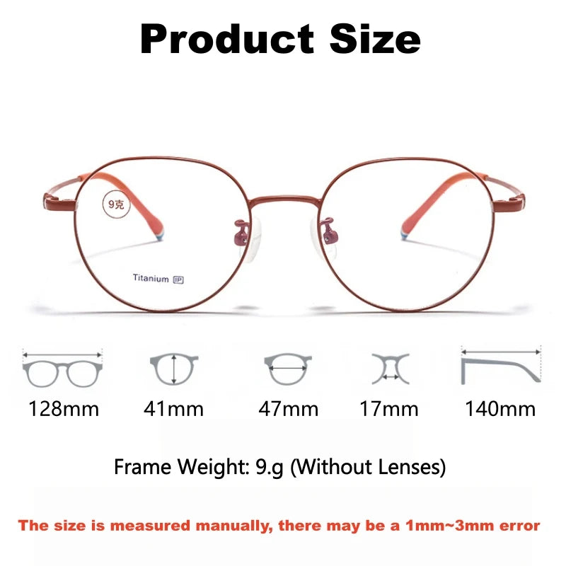 Yimaruili Unisex Full Rim Polygonal Pure Titanium Eyeglasses T1029F — view 2 | Yimaruili at FuzWeb