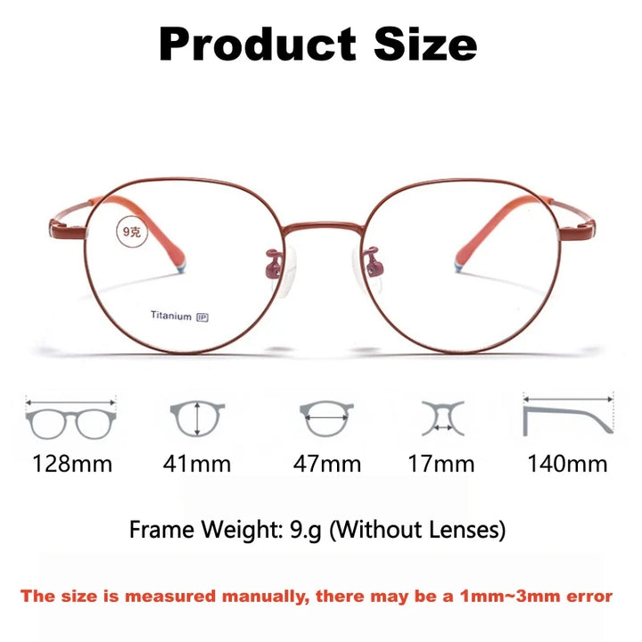 Yimaruili Unisex Full Rim Polygonal Pure Titanium Eyeglasses T1029F — view 2 | Yimaruili at FuzWeb